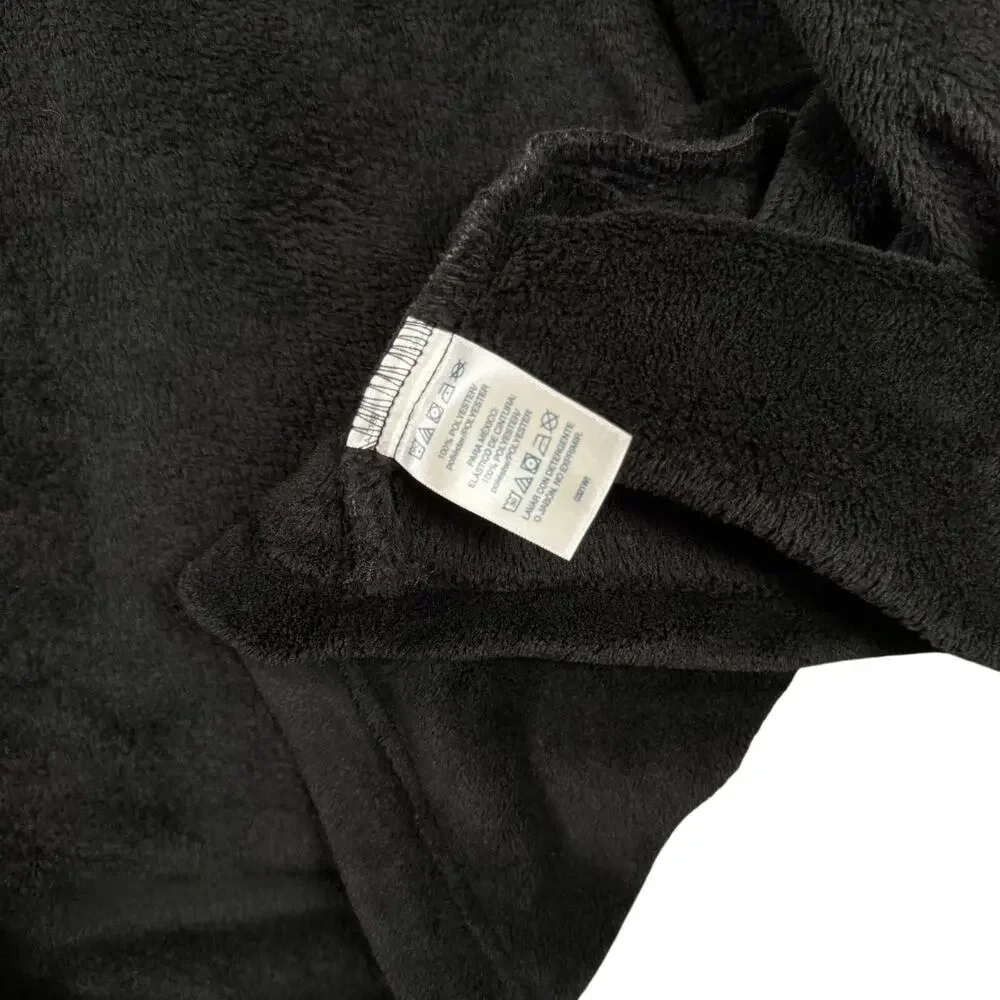 Polo Ralph Lauren Microfiber Shawl‎ Robe Black Plush Big Red Pony L XL